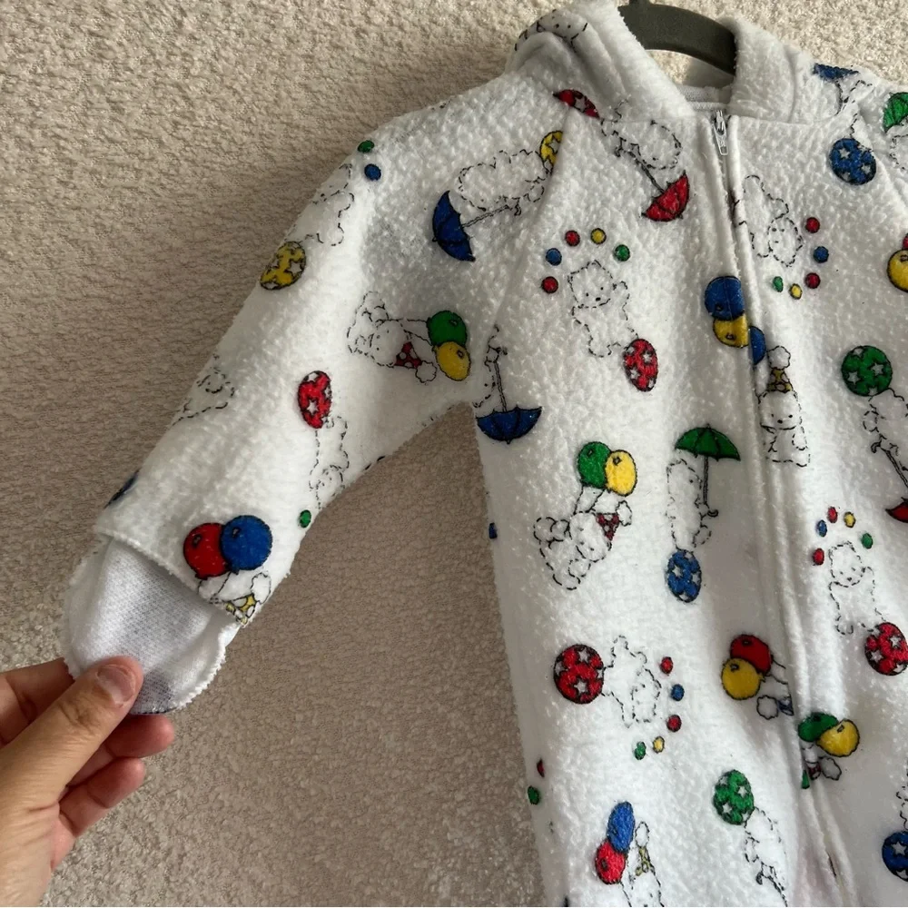 Carter’s Vintage‎ Infant Bear Balloons Pram Suit White One Piece Size 0-6 Months